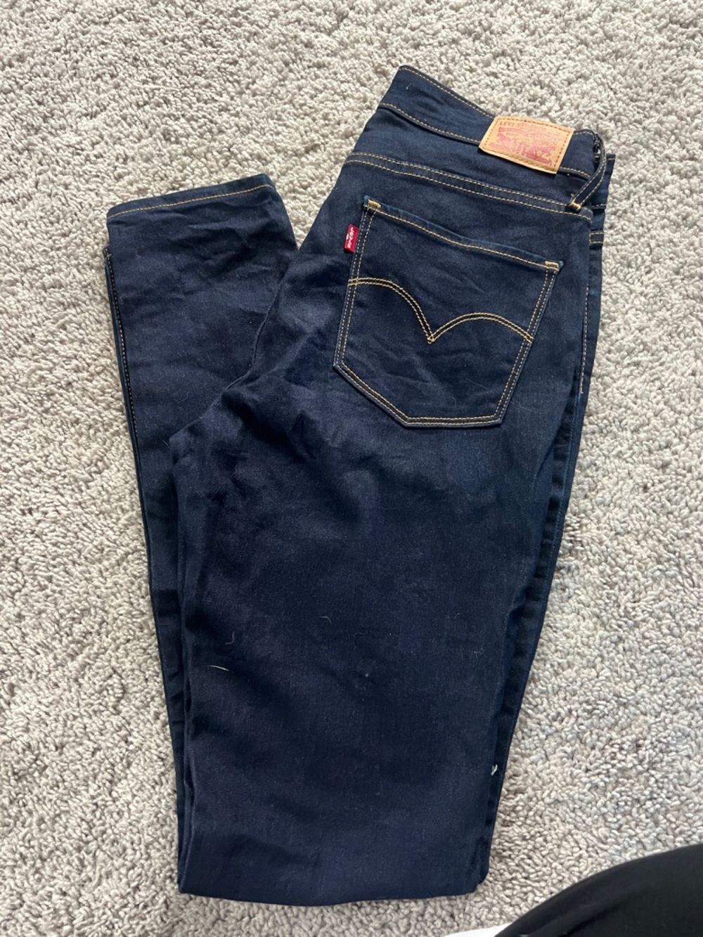 Women’s SZ 30 Levi's Navy Blue 721 High Rise Skinny Straight Jeans